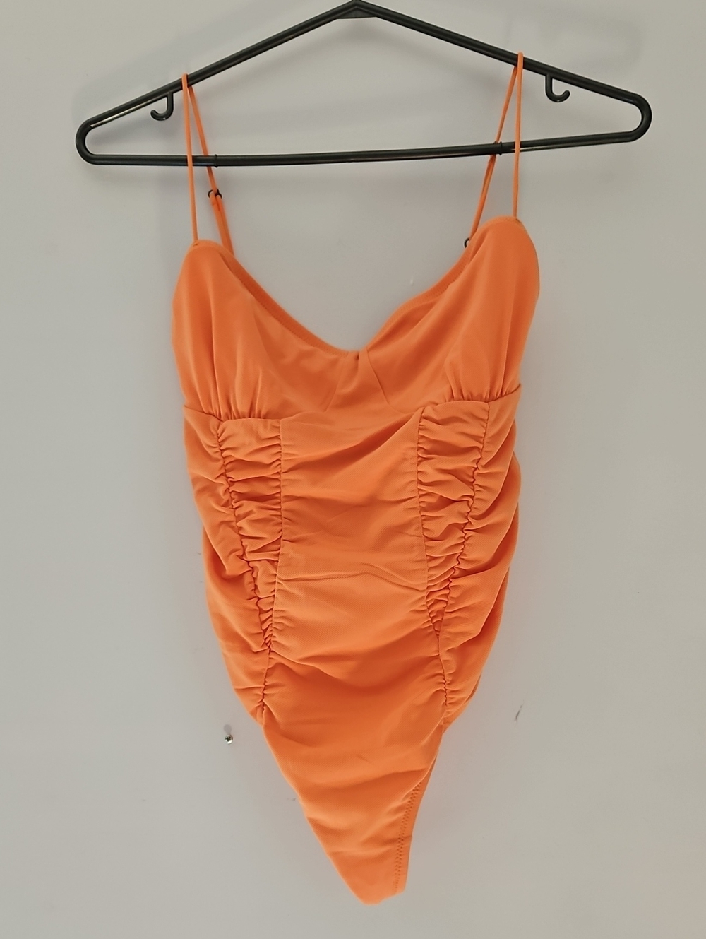 Urban Outfitters Orange Ruched Bodysuit Y2K 90s
